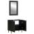 Set mobilier de baie, 2 piese, negru, lemn compozit GartenMobel Dekor
