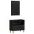 Set mobilier de baie, 2 piese, negru, lemn compozit GartenMobel Dekor