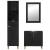 Set mobilier de baie, 3 piese, negru, lemn compozit GartenMobel Dekor
