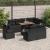 Set mobilier de grădină cu perne, 9 piese, negru, poliratan GartenMobel Dekor