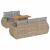 Set canapele de grădină cu perne, 6 piese, bej, poliratan GartenMobel Dekor
