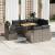 Set canapele de grădină, 9 piese, cu perne, gri, poliratan GartenMobel Dekor