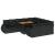 Set canapele de grădină cu perne, 11 piese, negru, poliratan GartenMobel Dekor