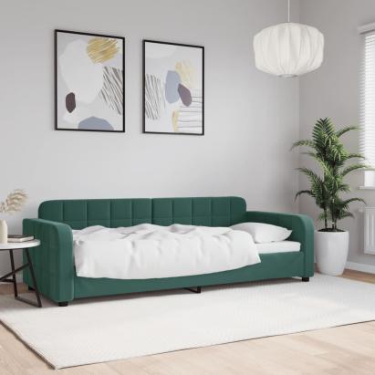 Cadru de pat, verde închis, 80x200 cm, catifea GartenMobel Dekor