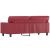 Canapea cu 2 locuri, roșu vin, 140 cm, piele ecologică GartenMobel Dekor