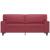 Canapea cu 2 locuri, roșu vin, 140 cm, piele ecologică GartenMobel Dekor