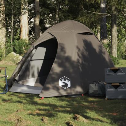 Cort de camping cupolă pentru 2 persoane, maro, impermeabil GartenMobel Dekor