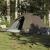 Cort de camping cupolă pentru 4 persoane, maro, impermeabil GartenMobel Dekor