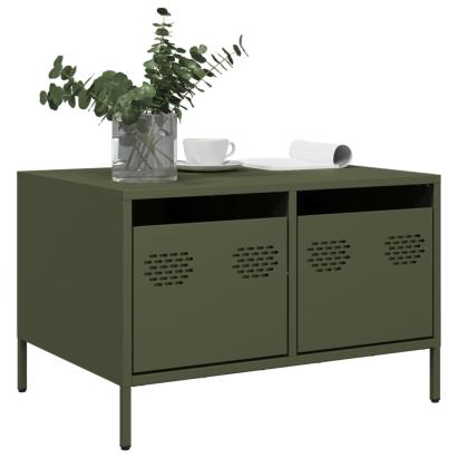 Dulap TV, verde măsliniu, 68x50x43,5 cm, oțel laminat la rece GartenMobel Dekor
