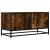 Dulap TV stejar fumuriu, 80x34,5x40 cm, lemn prelucrat și metal GartenMobel Dekor