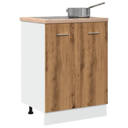 Dulap inferior stejar artizanal, 60x46x81,5 cm, lemn prelucrat GartenMobel Dekor