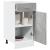 Dulap inferior cu sertar, gri beton, 40 x 46 x 81,5 cm, PAL GartenMobel Dekor