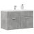 Dulap de chiuvetă baie gri beton, 90x38,5x46 cm, lemn prelucrat GartenMobel Dekor