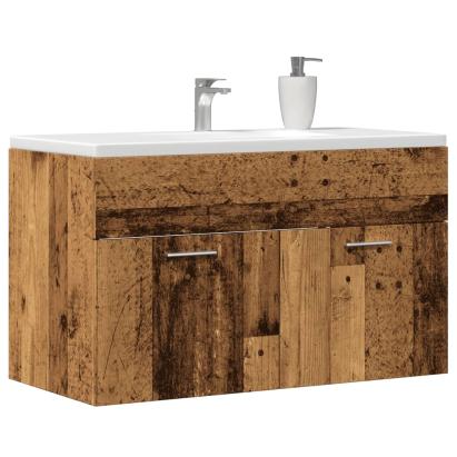 Dulap chiuvetă baie, lemn vechi 90x38,5x46 cm lemn prelucrat GartenMobel Dekor