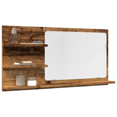 Dulap baie cu oglindă, lemn vechi, 90x11x45 cm, lemn prelucrat GartenMobel Dekor
