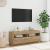 Dulap TV lumini LED stejar artizanal 100x35x40cm lemn prelucrat GartenMobel Dekor