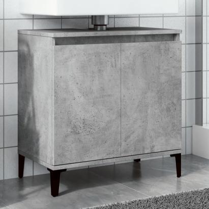 Dulap de chiuvetă, gri beton, 58x33x60 cm, lemn prelucrat GartenMobel Dekor
