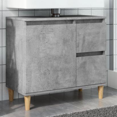 Dulap de chiuvetă, gri beton, 65x33x60 cm, lemn prelucrat GartenMobel Dekor