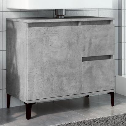 Dulap de chiuvetă, gri beton, 65x33x60 cm, lemn prelucrat GartenMobel Dekor