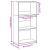 Bibliotecă, gri beton, 60x30x114 cm, lemn prelucrat GartenMobel Dekor