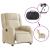 Fotoliu rabatabil electric, crem, material textil GartenMobel Dekor