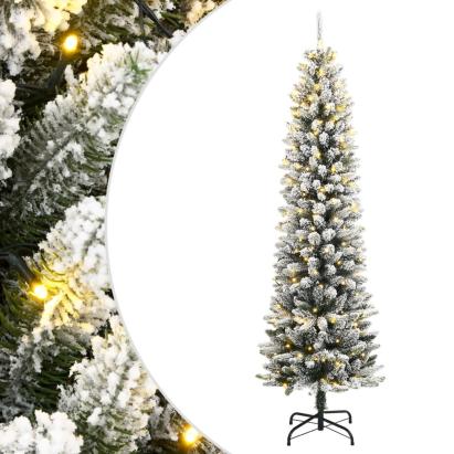 Brad de Crăciun artificial 150 LED-uri și zăpadă, 150 cm GartenMobel Dekor