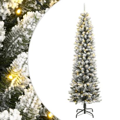 Brad de Crăciun artificial cu 300 LED-uri/zăpadă pufoasă 210 cm GartenMobel Dekor