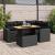 Set mobilier de grădină cu perne, 5 piese, negru, poliratan GartenMobel Dekor