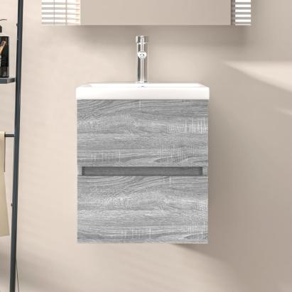 Dulap de chiuvetă, sonoma gri, 41x38,5x45 cm, lemn prelucrat GartenMobel Dekor