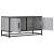 Dulap TV, gri sonoma, 80x34,5x40 cm, lemn prelucrat și metal GartenMobel Dekor