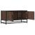 Dulap TV, stejar maro, 80x34,5x40 cm, lemn prelucrat și metal GartenMobel Dekor