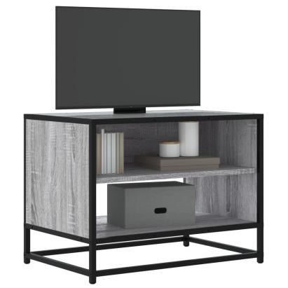 Dulap TV, gri sonoma, 61x40x46 cm, lemn prelucrat și metal GartenMobel Dekor