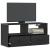 Dulap TV, negru, 80x31x39,5 cm, lemn prelucrat și metal GartenMobel Dekor