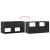 Dulap TV, negru, 80x31x39,5 cm, lemn prelucrat și metal GartenMobel Dekor