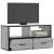 Dulap TV, gri sonoma, 80x31x39,5 cm, lemn prelucrat și metal GartenMobel Dekor