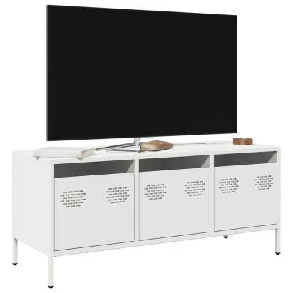 Dulap TV, alb, 101,5x39x43,5 cm, oțel laminat la rece GartenMobel Dekor
