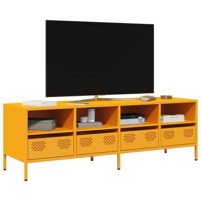 Dulap TV, galben muștar, 135x39x43,5 cm, oțel laminat la rece GartenMobel Dekor