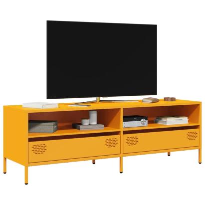 Dulap TV, galben muștar, 135x39x43,5 cm, oțel laminat la rece GartenMobel Dekor