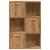 Bibliotecă, stejar artizanal, 60,5x30x90 cm, lemn prelucrat GartenMobel Dekor