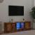 Dulap TV cu lumini LED lemn vechi 140x40x35,5 cm lemn prelucrat GartenMobel Dekor