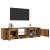 Dulap TV cu lumini LED lemn vechi 140x40x35,5 cm lemn prelucrat GartenMobel Dekor