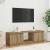 Dulap TV cu LED stejar artizanal 140x40x35,5 cm lemn prelucrat GartenMobel Dekor