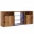 Dulap TV cu lumini LED lemn vechi 120x30x50 cm lemn prelucrat GartenMobel Dekor