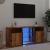 Dulap TV cu lumini LED lemn vechi 120x30x50 cm lemn prelucrat GartenMobel Dekor