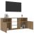 Dulap TV cu LED stejar artizanal 120x30x50 cm lemn prelucrat GartenMobel Dekor