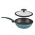 Wok din Aluminiu cu Strat Antiderapant și Capac de Sticlă Sea Line 24 cm, pentru Inducție Handy KitchenServ