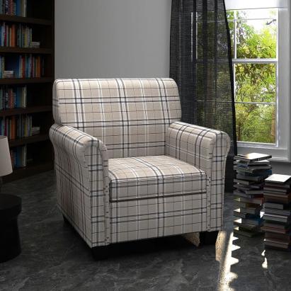 Fotoliu cu pernă, crem, material textil GartenMobel Dekor