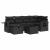 Set canapele de grădină cu perne, 7 piese, negru, poliratan GartenMobel Dekor