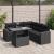 Set mobilier de grădină cu perne, 6 piese, negru, poliratan GartenMobel Dekor