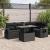 Set mobilier de grădină cu perne, 6 piese, negru, poliratan GartenMobel Dekor